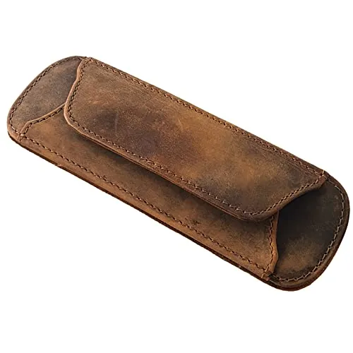 STILORD Hombrera para Correa Cuero Acolchada Cuero para Correa Shoulder Pad de Piel Genuina Vintage, Color:Calais - marrón