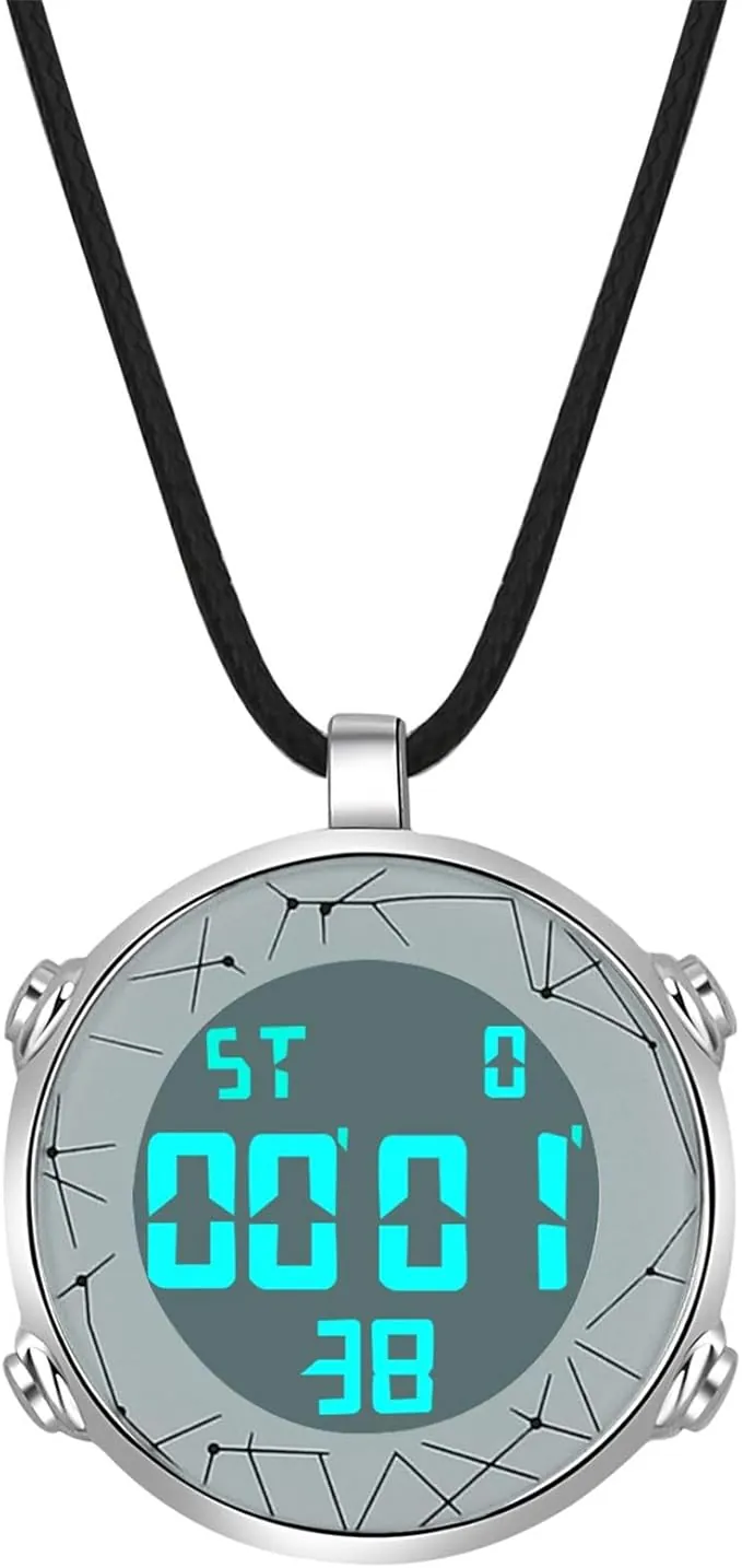 JewelryWe Reloj de bolsillo para hombre y mujer, reloj digital de cuarzo, resistente al agua, 30 m, fecha, semana, calendario, alarma, reloj deportivo con cadena de cuero, cadena de cadena, regalo
