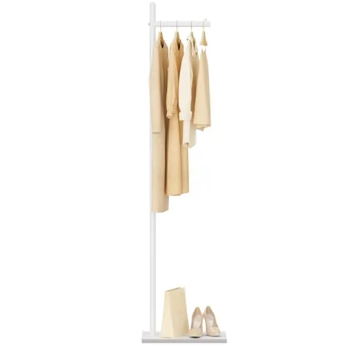 Yawinhe 174cm Percheros de Pie,Percha Independiente en Forma de L,Blanco
