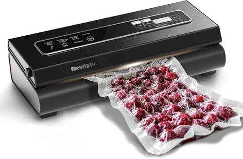 Mesliese 90kPa Envasadora al Vacío, para Alimentos Secos/Húmedos, Gris