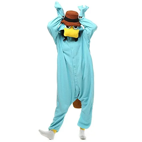 BGOKTA Disfraces de Cosplay para Adultos Pijamas de Animales One Piece Azul, L