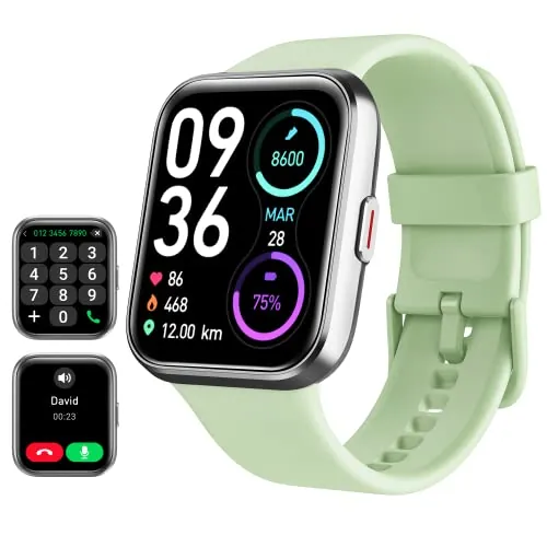 Reloj Inteligente Hombre con Llamadas y Voz de Alexa, WhatsApp Notificaciones, 1.85" Smartwatch Hombre con SpO2/Pulsómetro/Monitor de Sueño, 110 Modos Deportes, 3ATM Pulsera para iPhone Android