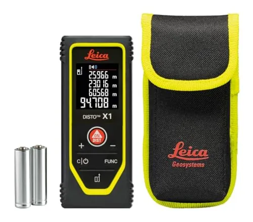 Leica DISTO X1 - Medidor láser IP65 con Bluetooth y NFC, Alcance 100 m