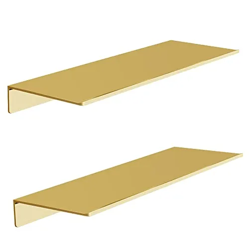 HNVNER Estante Dorada Cepillado de Pared, Estanteria Adhesiva de Metal