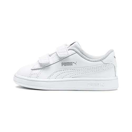 PUMA Unisex Baby Puma Smash v2 L V Inf Sneakers, Puma White-Puma White, 25 EU