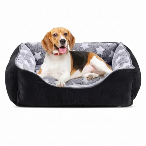 FURTIME Cama para Perros Medianos Antideslizante Antiestres - Colchon Lavable, Caseta, Cuna, Sofa