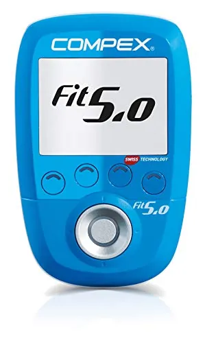Compex FIT 5.0 - Electroestimulador Muscular inalámbrico, EMS, Tens y Masaje - 2 módulos, 999 Niveles de Intensidad, 30 programas - Compatible con la App Coach - Sensor MI Integrado
