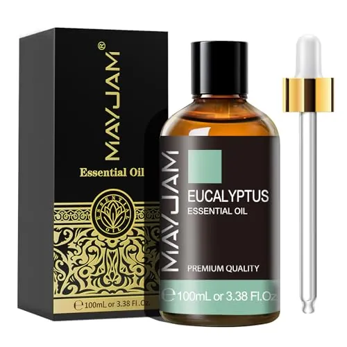 MAYJAM Aceite Esencial de Eucalipto 100ml, Aceite de Eucalipto para Difusor, Humidificador, Bricolaje, Hogar, Accesorios