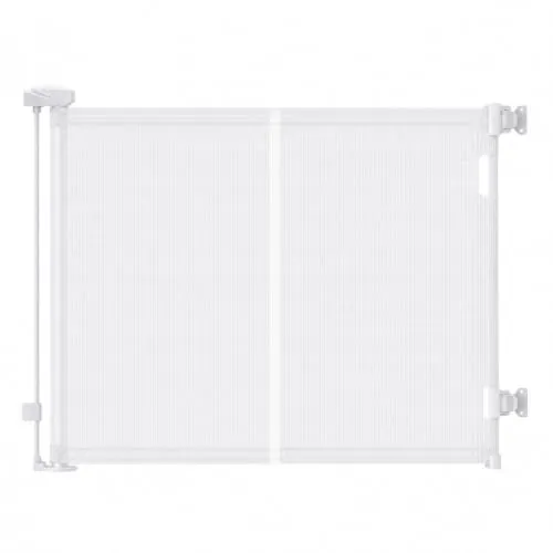Barrera de Seguridad Retráctil para Niños y Perros, Puerta Seguridad Bebé Extensibles, Retráctil Vallas para Escaleras y Pasillos, Interiores y Exteriores
