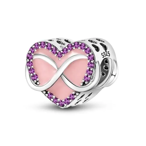 YIXUAN Charms Amor Eterno Compatibles con Pulseras Pandora para Collar de Plata de Ley 925 Joyería para Mujeres Regalos de Halloween
