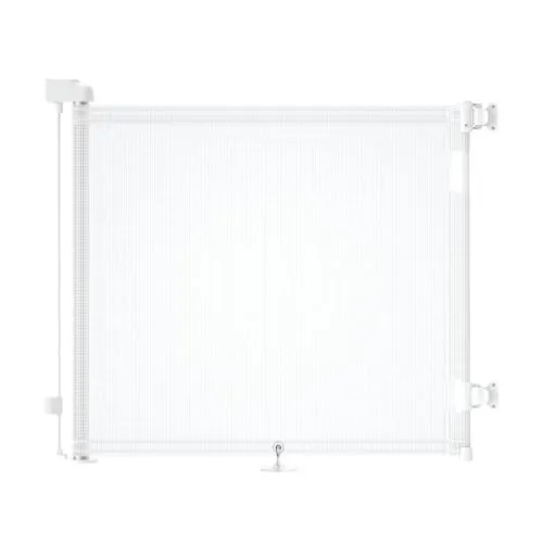 Puerta Seguridad Bebé Extensibles, Barrera Seguridad Nños y Perros, 0-150 cm Retráctil Vallas para Escaleras y Pasillos, Interiores y Exteriores