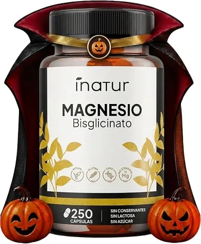Bisglicinato de Magnesio – 360 mg - Alta Absorción - 250 Caps. Veganas | Suministro para 4 Meses – Magnesio Quelado de Alta Absorción – Vegano, Sin Gluten y Suave para el Estómago