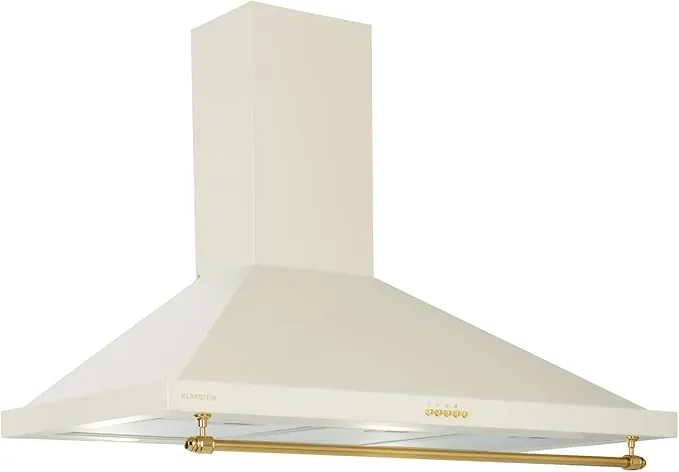 Klarstein Campana Extractora Decorativa 90 cm con Luces LED, Extractor Cocina Flujo Aire 591.5m³/h, Campanas Extractoras Acero, Extractores para Cocina con Filtros Anti Grasa con Bajo Consumo