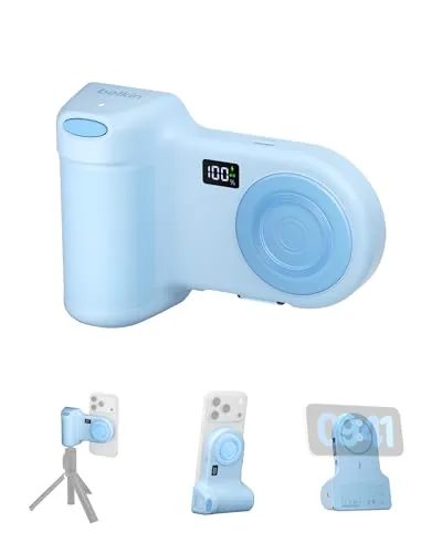 Belkin Stage PowerGrip Agarre Magnético de Cámara con Batería 9300 mAh Azul
