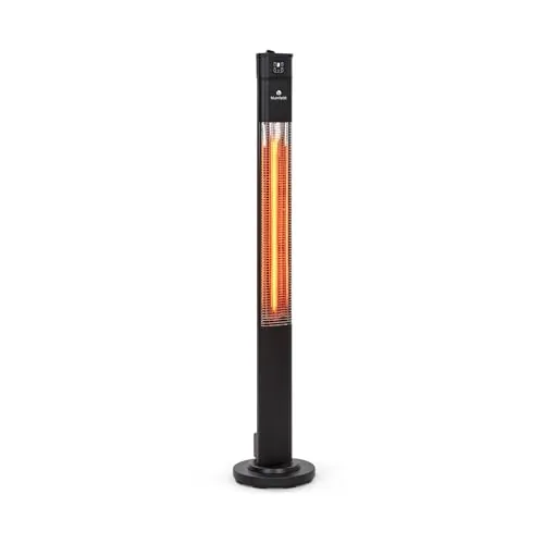 Klarstein Radiador Electrico Bajo Consumo, Calefactor para Patio o Terraza de 2000W, con Oscilación, Eficiencia IP44, Calefactores Jardín, para Exterior