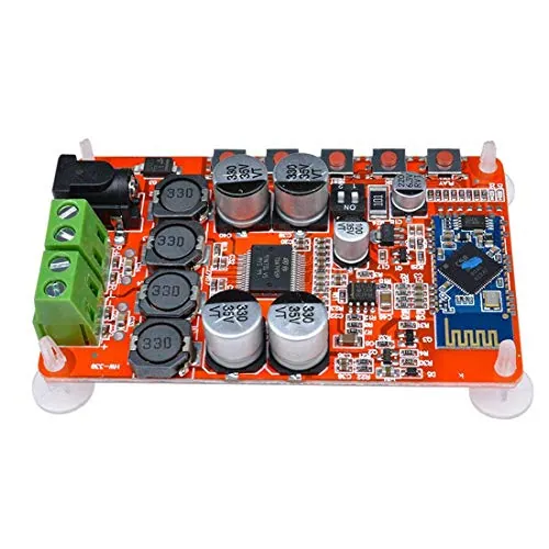 HiLetgo TDA7492P 50W+50W Wireless Bluetooth CSR4.0 Audio Receiver Digital Amplifier Board 8~25V DC2.1 Power Supply