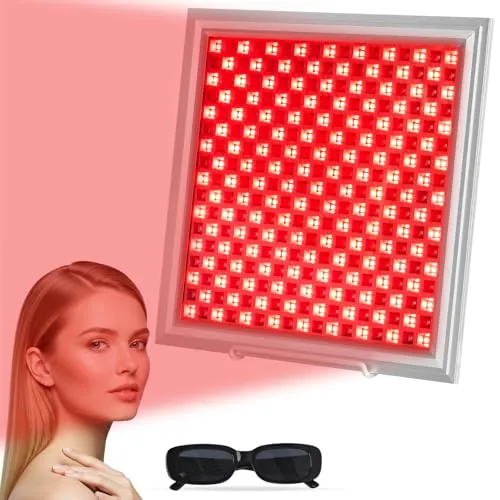 Panel Luz Roja 660nm & 850nm, 289 LED, 5 Niveles Brillo, Temporizador | 289 LED 660nm & 850nm, 5 niv. de brillo, temporizador, marco alu macizo – uso versátil en casa.