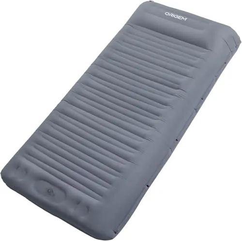 Origem Esterilla Camping Autoinflable,14 cm Colchón Hinchable de Aire Ultraligero Inflable con Almohada,Colchoneta de Dormir para Camping,Viajes, Exteriores,Playa