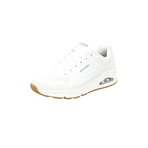 Skechers Uno Stand On Air, Zapatillas Hombre, White Durabuck Trim, 43 EU
