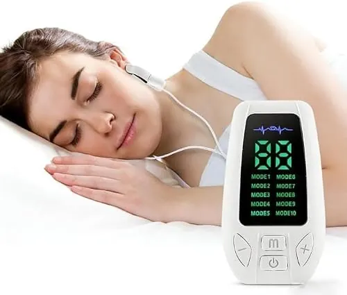 Dispositivo de ayuda para dormir para insomnio,Máquina De Ayuda Para Dormir Para Adultos,Tecnología de Microcorriente,USB, Alivia Estrés y Ansiedad, Promueve Sueño Profundo