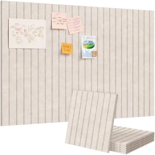 Lifewit 90 x 60 cm Tabla de Anuncios de Fieltro Autoadhesiva, Pack de 6 Tablas de Corcho Alternativas, Tabla Decorativa de Visiones y Fotos con 30 Clavos para Oficina, Cocina, Dormitorio Infantil