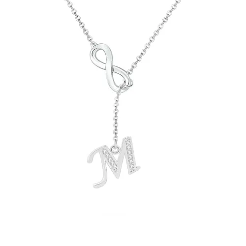 SAMINO Collar de Colgante Collares de la Letra A - Z Regalo de Cumpleaños de la Chica Collar Ilimitado de Navidad de la Madre Sobrina Amiga Hermana (M)