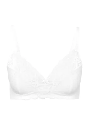 Marks & Spencer Sujetador de Copa Completa sin Aros con Encaje Amelia para Copas A-E Blanco UK 38 (EU 66)