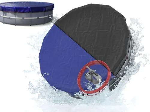 Planenfux® Cobertor de Invierno Redondo para Piscinas de Ø 460 cm (420-460 cm) | 2-en-1 de Material PE de 200g/m² | UV-Resistente | Lona Solar Invierno/Verano Ø520cm Lona de Piscina Redonda
