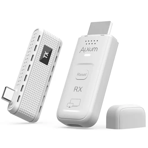 Transmisor HDMI Inalámbrico con USB-C, 50M Alcance, Plug & Play, Salida 4K HD, Extensión Inalámbrica HDMI Portátil 2.4G/5G para Monitores y Proyectores Desde Teléfono/Tablet