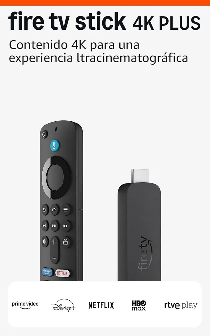 Amazon Fire TV Stick 4K Plus, compatible con Wi-Fi 6, Dolby Vision, Dolby Atmos y HDR10+