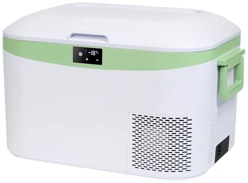 BINGI Nevera Coche 12.8L, Nevera Portátil Compresor 12V/220V, -18°C Congelación Rápida, para Coche, Camping, Viaje, Hogar, con Protección de Batería del Coche