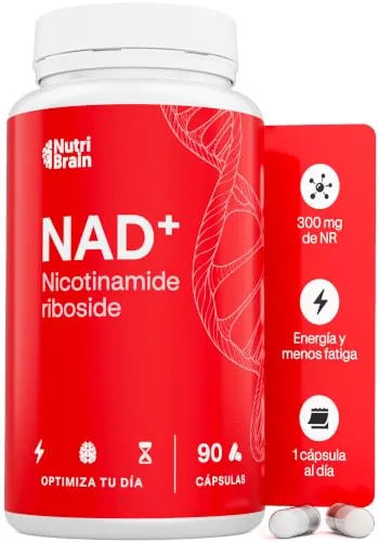 NAD+ 100% Puro Nicotinamide Riboside 300mg, 90 Cápsulas de Alta Absorción