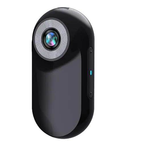 HOFAOUG Mini Cámara Deportiva Portátil, Tamaño Pulgar Action CAM, Memoria Interna 32GB, Body CAM y POV Camera Multifuncional, para Viajes, Ciclismo y Aventuras al Aire Libre Action Camera(Negro)
