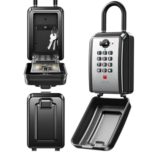 Mohard Caja de Seguridad para Llaves con Grillete, Combinación 12 Dígitos