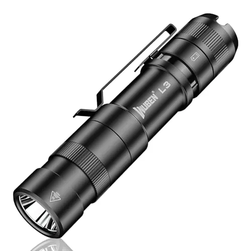 WUBEN L3 Linterna LED Recargable, Linterna Tactica 3000LM Alta Potencia, Doble vía de carga USB C Linterna de Mano Con 7 Modos IP68 Impermeable Para Camping, Senderismo, y Montañismo