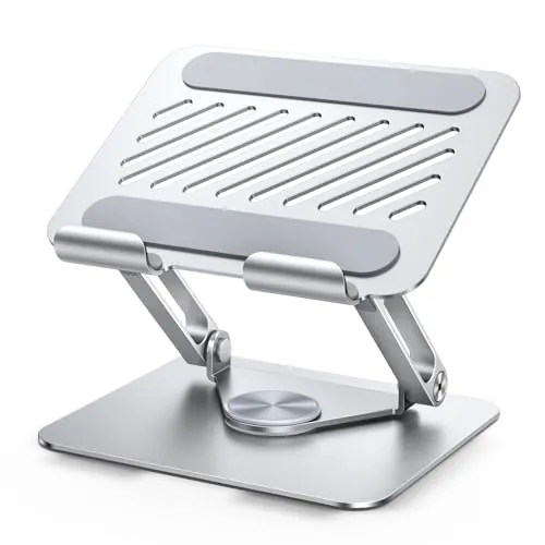 UGREEN Soporte para Tablet Ajustable | Stand Plegable Giratorio 360° Compatible con Galaxy Tab iPad Pro 13''/12.9"/ 11" iPad Air 6 iPhone Universal Plateado