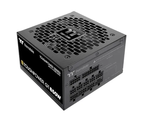 Thermaltake Toughpower GT 850W | Fuente de Alimentación Totalmente Modular ATX 3.1 | PCIe 5.1 12V-2x6 Nativo | 80 Plus Gold | Ventilador 120mm Silencioso | Smart Zero Fan | 5 Años Garantía | Negro