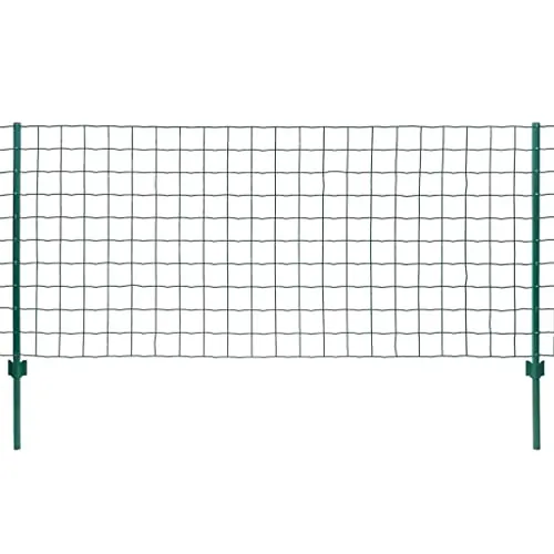 vidaXL Malla de Euro Valla Verde 20x1,2 m Acero Valla Cerca Verja Barda Reja
