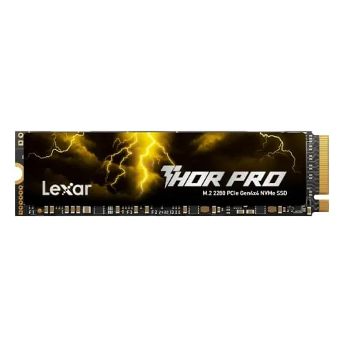 Lexar Thor Pro SSD, M.2 2280 PCIe Gen4 NVMe SSD, 512GB | Hasta 5.000MB/s, SSD de Almacenamiento de Alto Rendimiento, Compatible con PS5, Laptop y Escritorio, para Gamers y Creadores
