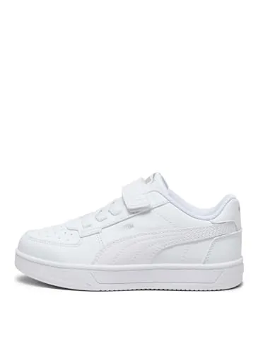 PUMA CAVEN 2.0 AC+ PS, Sneaker, Blanco Plateado Negro Metálico, 34 EU
