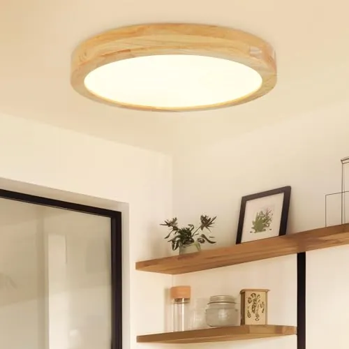 Kambo Plafón LED Redondo de Madera 24W 3000K 3100LM 30cm