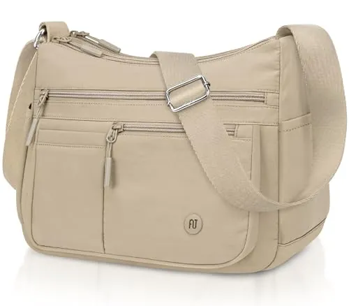 JUYANO Bolso Mujer Grande Bolsos Bandolera Mujer Tela Oxford Impermeable Malas Senhora con Múltiples Bolsillos, Ligero Correa Ajustable Crossbody Bag Mediano Cruzado para Trabajo Compras Viajes