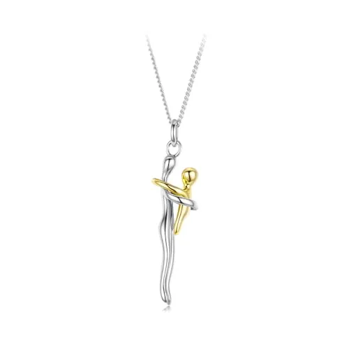 luvhaha Collar de plata de ley 925 para el día de la madre para mujer