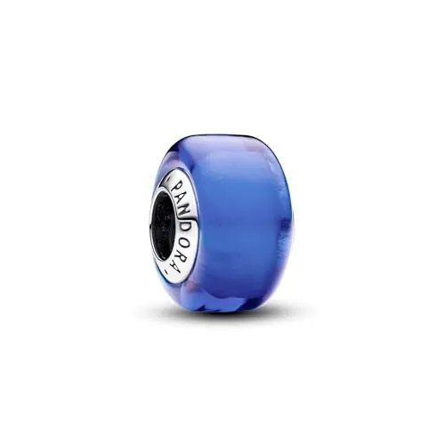 Pandora Moments Colgante de plata de ley con cristal de Murano azul