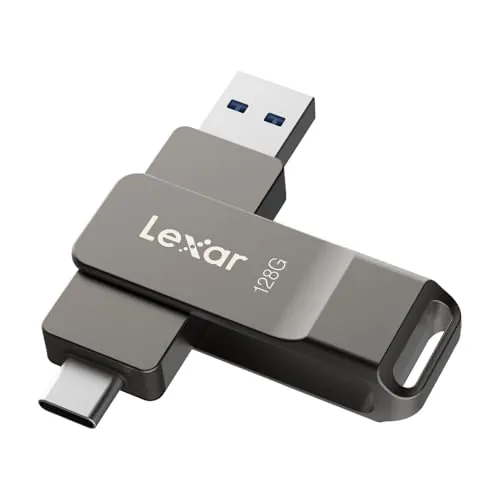 Lexar D40E 128GB Unidad Flash Dual USB Tipo-C, USB-A/C, Gris Titanio, 128GB