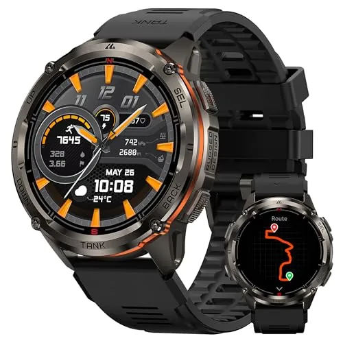 KOSPET Tank T3 Ultra 2 Reloj Inteligente Hombre con GPS, 5 ATM e IP69K