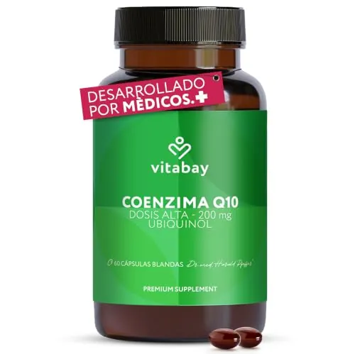 Vitabay Coenzima Q10 Ubiquinol 200 mg – 60 cápsulas – alta dosificación
