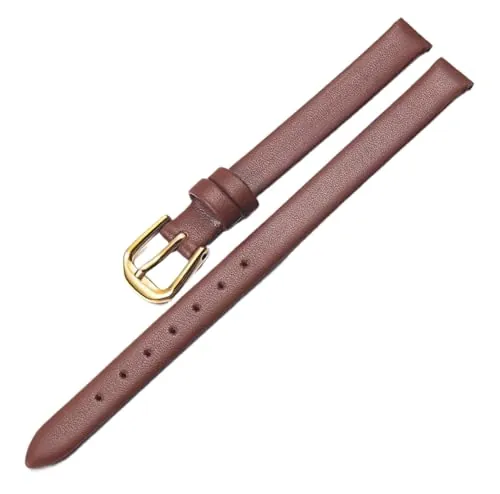 Bihahyj Correa de reloj de piel suave y de tejido liso, 6 mm, Cuero, No es una piedra preciosa
