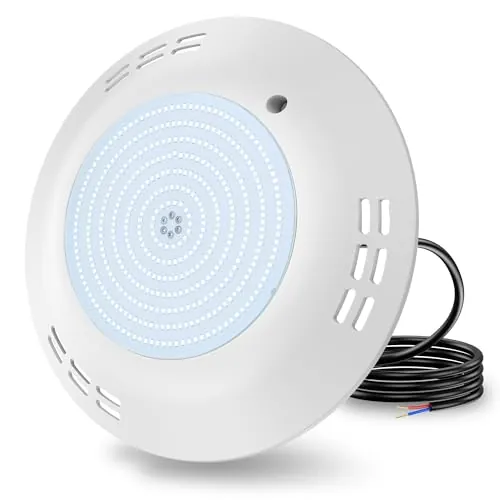 OSREE 35W Foco Piscina LED de Superficie, Lámpara Piscina Subacuática Extraplana No Regulable 3500lm, Ø275mm, Impermeable IP68 Relleno Resina Luz Piscinas, 12V AC/DC, Blanca Fría