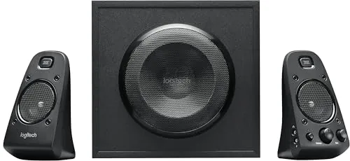 Logitech Z623 THX 2,1 Sistema de Altavoces con Subwoofer, Certificado THX Audio, 400 Vatios de Pico, Graves Potentes, Entradas de 3,5 mm/RCA, Enchufe EU, Multi-Dispositivos PC/PS4/Xbox/TV/Móvil/Tablet